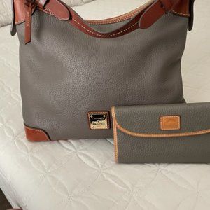 Dooney & Bourke Pebble Leather Purse with Matching Wallet
